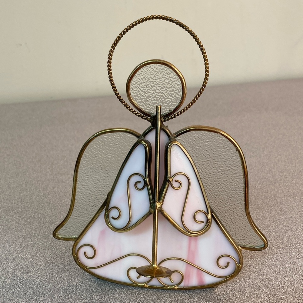 Stained Glass Angel with horn